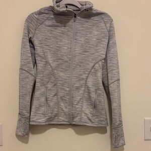 Gap Fit Light Gray Heather Zip Hoodie Jacket